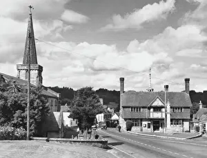 Prints of FOREST ROW This village is at the foot of the Ashdown forest East Sussex Prints: Forest Row Village Print, 1950s