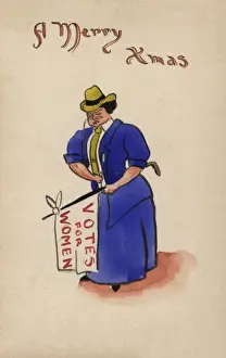 Historical Suffrage Images Prints: Formidable looking Suffragette