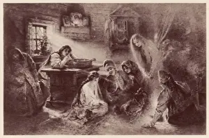 Village Life In Russia Prints: Fortune Telling Hen