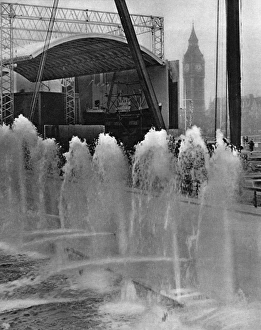 Fountains spouting at the Festival of Britain, London Fountains spouting at the Festival of Britain, London