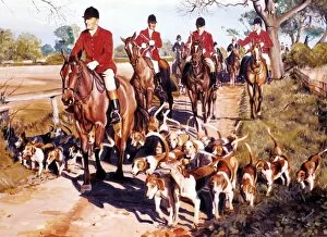 Track Collection: Fox hunting - riders and their dogs