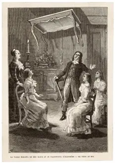 Print of Fox Sisters Levitating a Table