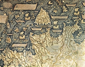 Fra Mauro ( -1460). Fra Mauro map. 1459. Detail Fra Mauro ( -1460). Fra Mauro map. 1459. Detail