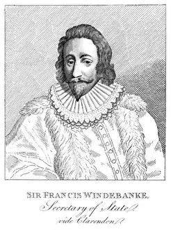 Prints of Sir FRANCIS WINDEBANK statesman, secretary of state Date: 1582 - 1646 Politic Prints: Sir Francis Windebank Print, 17th Century Statesman