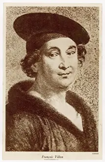 French Literature History Prints: Francois Villon
