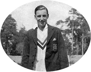 Fred Perry, 1931 Print: Young British Lawn Tennis Hope