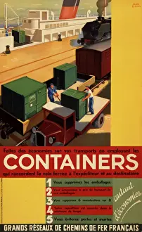French Freight Rail Transport Print - Swift Delivery by Rail