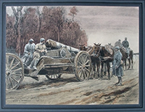 French heavy artillery returning to French lines - Somme French heavy artillery returning to French lines - Somme