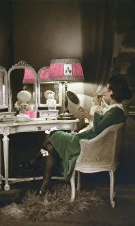 French lady getting ready to go out in her boudoir French lady getting ready to go out in her boudoir