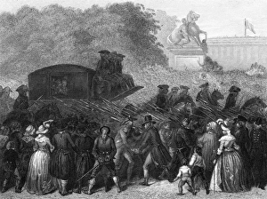 French royal family are brought back from Varennes French royal family are brought back from Varennes
