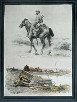 A French trumpeter of the 46th Artillery at Souchez A French trumpeter of the 46th Artillery at Souchez