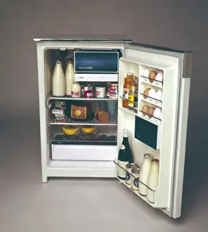 Fridge 1970s Print: A Stocked Refrigerator
