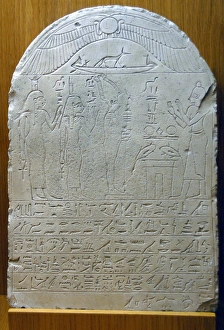 Funerary stele with inscription. Egypt Funerary stele with inscription. Egypt