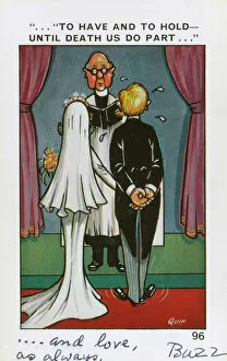 Postcard Collection: Funny Saucy Wedding Postcard