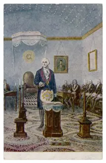 Capitol Building Prints: G Washington / Anon Postcd