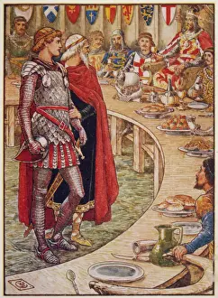 King Arthur Prints: Sir Galahad Introduced to the Round Table Print