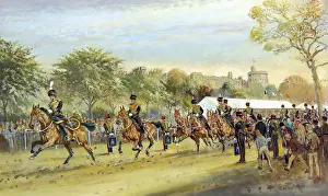 Prints of ?Galloping Out, Windsor 1986?.Colour photolithograph after Joan Wanklyn, 1986.Published by Royal Horse Artillery (King?s Troop), 1986. Date: 1986 Horse Prints: Colour Photolithograph Print of Galloping Out, Windsor 1986