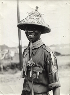 Gambian scout at World Jamboree, Warwickshire Gambian scout at World Jamboree, Warwickshire