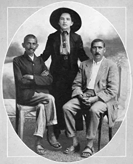 Gandhi, Sonja Schlesin and Hermann Kallenbach Gandhi, Sonja Schlesin and Hermann Kallenbach