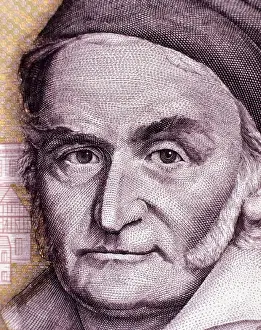 Physicist Prints: Karl Friedrich Gauss Engraving Print, 19th Century