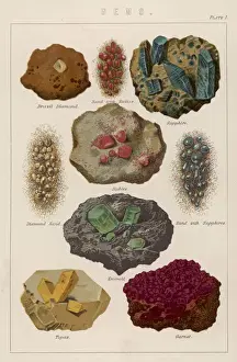 Gems Embedded in Rocks Print