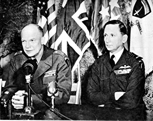 General Eisenhower and Air Chief-Marshal Tedder; Second Worl General Eisenhower and Air Chief-Marshal Tedder; Second Worl