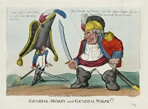John Bull Caricature Prints: General Monkey and General Wolfe