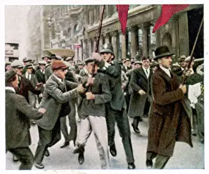 General Strike 1926 Print: Policeman and Protestor
