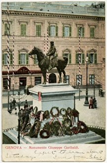 Genoa, Italy - Giuseppe Garibaldi Monument Genoa, Italy - Giuseppe Garibaldi Monument