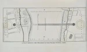 Thames Tunnel Construction Prints: Plan shewing the progress of the Thames Tunnel, 1836