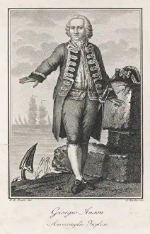 British Naval Commander Prints: George Anson