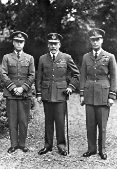 Military Uniforms Prints: George V and his two eldest sons