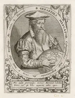 Prints of GERARDUS MERCATOR Known also as Gerhard Kremer Flemish cartographer A Visual Journey Through Time: Gerardus Mercator Print - Flemish Cartographer Engraving