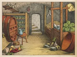 Wine Cellar Decor Prints: German Cellar