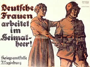 Soldiers Collection: German propaganda poster, WW1