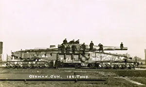 German Railway gun captured at the Battle of Amiens - WW1 German Railway gun captured at the Battle of Amiens - WW1