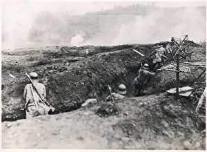 German Trenches Print, Western Front Photograph