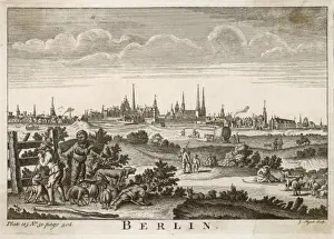 Prints of Distant view of the city Berlin Prints: Distant View of Berlin City Print, Germany