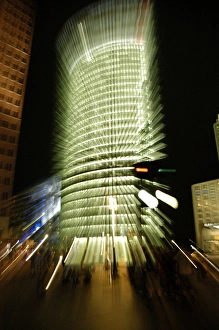 Germany. Berlin. Building of Deutsche Bahn (DB). Effect of t Germany. Berlin. Building of Deutsche Bahn (DB). Effect of t