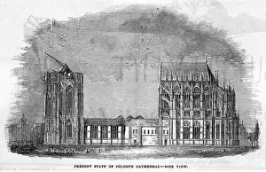 Germany Koln Print - The Partly Completed Cathedral