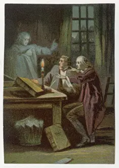 Ghostly Apparition Prints: Ghost Delivers Warning