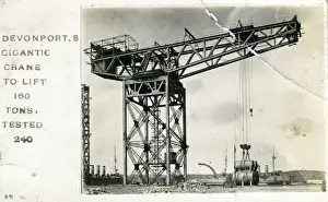 Devon England Landmarks Prints: Gigantic Crane, Devonport, Devon