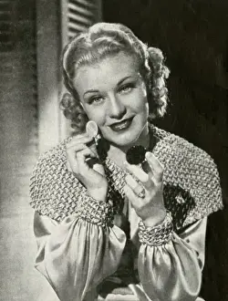 Ginger Rogers Prints: Ginger Rogers in Max Factor Make-Up Print 1937