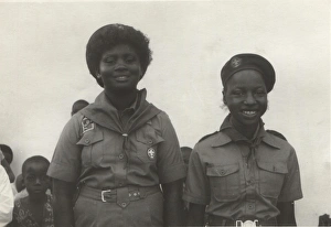 Two girl scouts, Gambia, West Africa Two girl scouts, Gambia, West Africa
