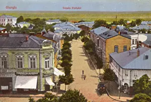 Prints of Port Street (Strada Portului) at Giurgiu - the capital city of Giurgiu County, Romania, in the Greater Wallachia Romania Prints: Giurgiu, Romania - Port Street Print circa 1908