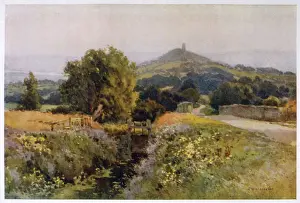 Victorian Era Photography Prints: Glastonbury Tor / 1908