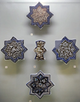 Glazed octagonal tiles. 13th-14th centuries Glazed octagonal tiles. 13th-14th centuries