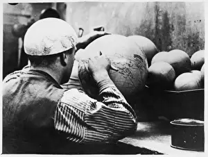 German Craftsman At Work Prints: Globe Making 1930S
