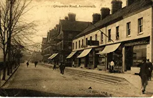 Prints of Gloucester Road, Avonmouth, Bristol County, England. Showing Stuckeys Banking Co Ltd Date: 1910s Gloucester Prints: Gloucester Road, Avonmouth Print 1910s