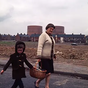 Vintage Middlesbrough Images Prints: Going to the Shops. Middlesbrough 1970s